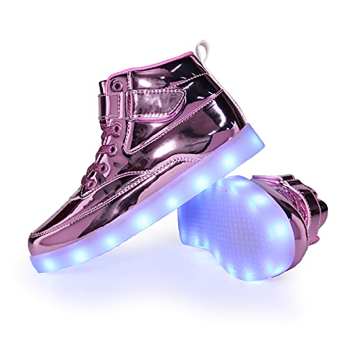 Kids LED Light up Shoes USB Charging Flashing High-top Sneakers for Boys and Girls Child Unisex4