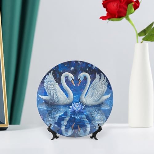 Plato decorativo de porcelana Bone China blanco 6 pulgadas miniatura 6