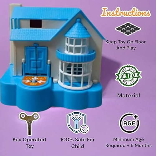Image of Puppy House Dog Coin Stealing Piggy Bank for Kids - Adorable and Durable Money Bank | Educational, Fun, and Safe Collecting Toy for Children for Birthdays and Holidays - Blue