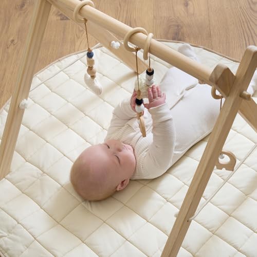 Tapis de jeu bio Clair de Lune 100x100 protégeant bébé du sol froid - 3