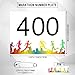 XunYee Running Bib Competitor Numbers with Safety Pins for Marathon Sports Competition Event Race Bibs Tear Proof Waterproof Paper Tag for Track and Field, 6 x 7.5 Inch(400 Pcs,1-400 Number)