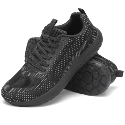 Wide Toe Box Walking Shoes for Men, Zero Drop Road Running Shoes, Lightweight, Breathable, for Tennis, Gym