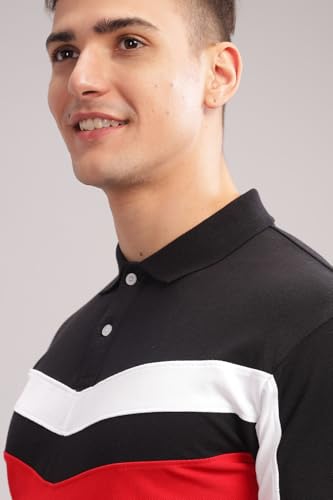 Image of ADRO Men's 100% Cotton Regular Fit Polo T-Shirt