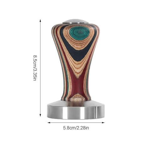 Nuhjytgf Ubijak do kawy,Kalibrowana prasa do kawy | Kalibrowany ubijak Espresso Press, ważony ubijak z drewnianym uchwytem51mm 53mm 58mm