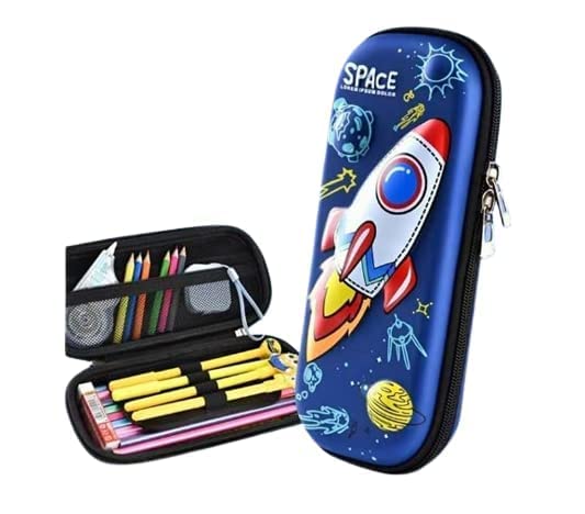 Image of 3D Pencil Case, Large Capacity Pencil Pouch Bag for Boys & Girls Students with Zip Closure Portable Stationery Bag Organizer EVA (Space-Pouch)