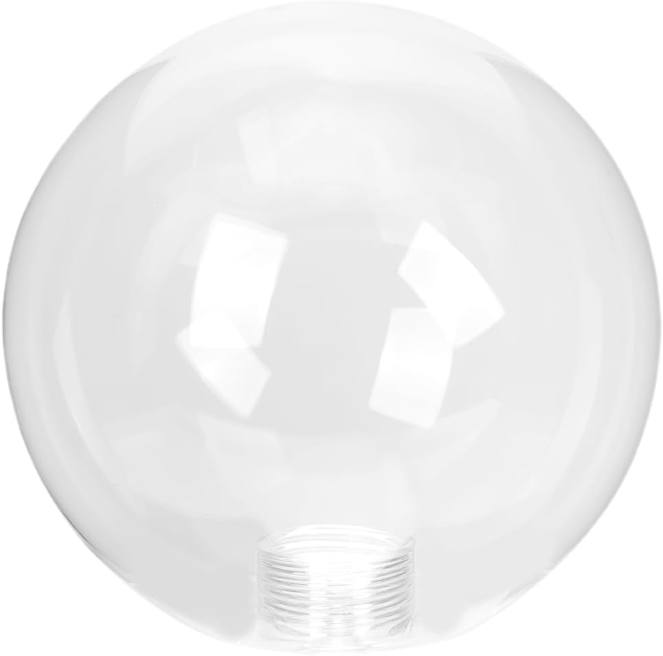 HEMOTON 3pcs Clear Glass Globe for Light Fixtures Replacement, Clear Round Glass Globe Lamp Shade Bubble Glass Lampshade Cover Glass Ball Sphere Replacement
