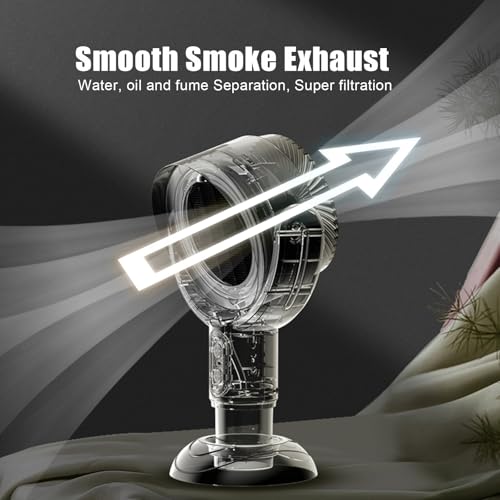 Yoicee Tragbare Dunstabzugshaube für die Küche, USB-Aufladbar, Tisch-Küchenabzug mit 2 Geschwindigkeitsstufen für Indoor & Outdoor-Wohnmobil-BBQ, Feuertopf-Camping (Black and gold)