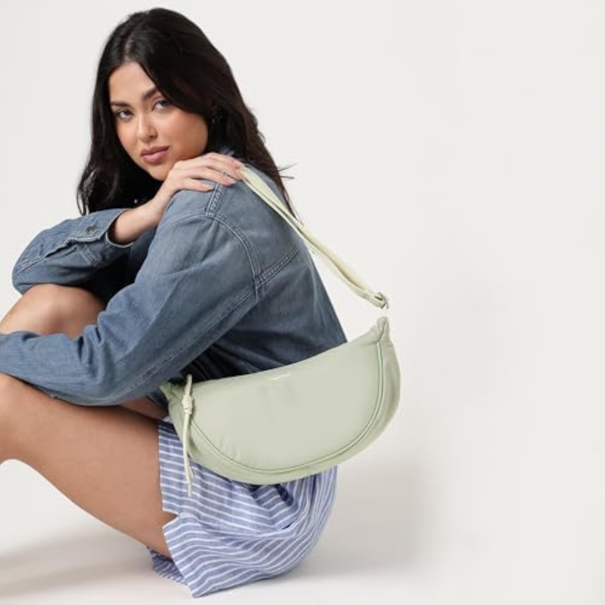 Women's Curve Sling Bag, Stylish Nylon Design