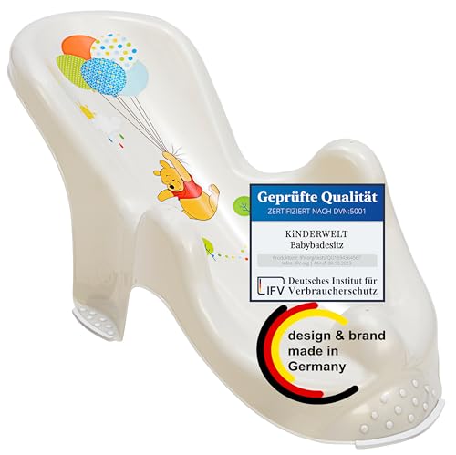 Anatomischer Babybadesitz Winnie Pooh perl weiß Badesitz Baby...