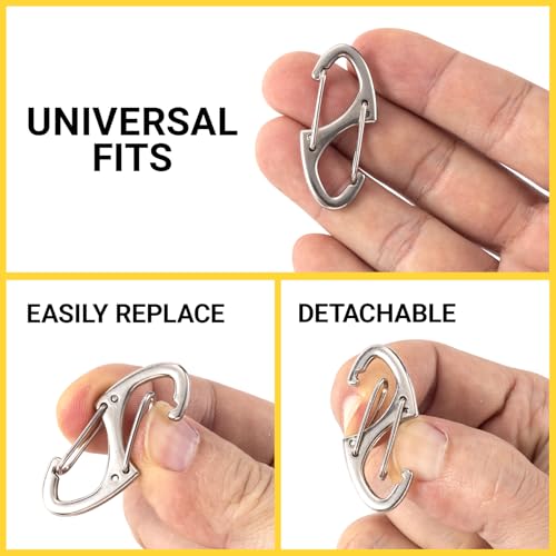 Image of 8 Pcs Zipper Clips Anti Theft Deterrent, Dual Opening Zippers Pull Replacement, Zipper Locks for Backpacks, Camping, Suitcases (Silver+Black)