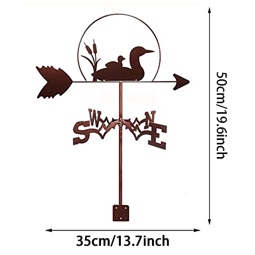 Veleta de metal decorativa e indicador de dirección del viento para tejado 6