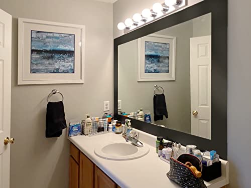 VisitRyl Tapetenbordüre selbstklebend PVC Sockelleiste Dekorative Bordüre Selbstklebende Home Bordüre Küche Tapetenbordüre selbstklebend für Badezimmer Wohnzimmer Schwarz matt 5cm X 500cm