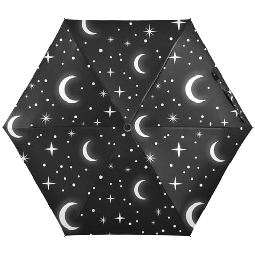 Parapluies pour soleil coupe-vent compacts homme femme lune blanche
