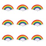 Deliex delicias de Extremadura. 50 Abanicos orgullo gay colores arcoiris, abanicos decoración para casa, abanicos para fiestas Rainbow, abanicos LGBT (50)