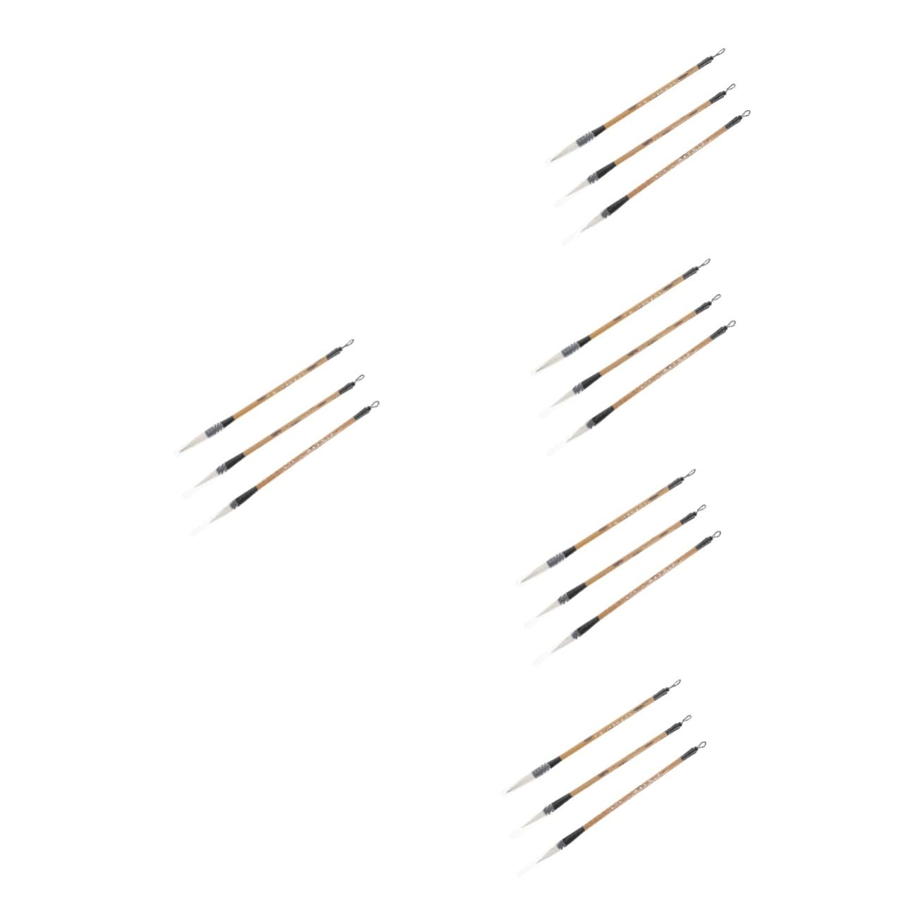 NUOBESTY 15pezzi Pennelli Per Calligrafia Cinese Pennelli Portatili Per Scrittura e Pratica Per Principianti e Professionisti Brush Kit Per Calligrafia Con Diverse Media Piccola