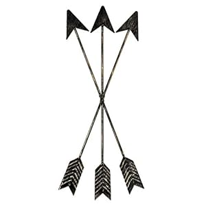 DECORKEY Metal Arrow Wall Decor Distressed Native American Decor Wall Hanging Decorative Wall Art for Nursery Gallery Wall Farmhouse Indoor Outdoor Decoration