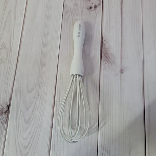 fast cream Whisks, non-electric, for household purposes – White Plastic Handle Household Handheld Whisk | Durable and Comfortable Grip