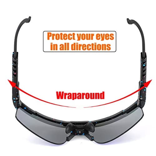 Feisedy Cycling Sports Sunglasses Wraparound Adjustable Legs Visor For Men Women Outdoor Shield B2837 #TOP1