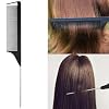 5Pcs Slick Back Brush Set with Topsy Tail Tool, Teasing Bristle, Rat Comb for Women & Girls Hair Styling, Flyaways Control and Edge Combing - BIACK