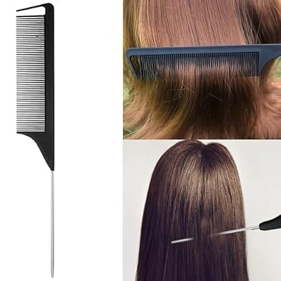 5Pcs Slick Back Brush Set with Topsy Tail Tool, Teasing Bristle, Rat Comb for Women & Girls Hair Styling, Flyaways Control and Edge Combing - BIACK