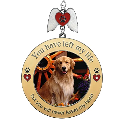 Pet Memorial Christmas Photo Ornament - You Have Left My Life But Will Never Leave My Heart - Sympathy Photo Ornaments For Pets - Memory Keepsake For The Loss Of A Dog Or Cat #TOP10