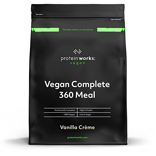 Protein Works Vegan Complete 360 Meal | Vegan Meal Replacement Shake | Veganes Mahlzeitenersatz | Meal Replacement | 5 Servings | Vanillecreme | 500g