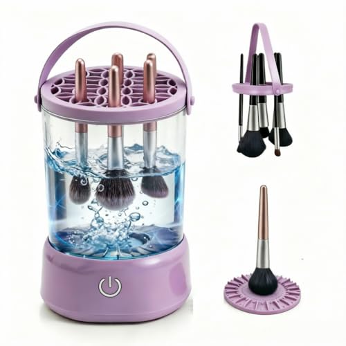 Makeup Brush Cleaner - 9000 RPM Electric Makeup Brush Cleaning Machine IP65 Portable Make up Brush Cleaner for Makeup Sponges and Brushes
