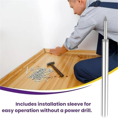 Clavos de cabeza doble 400 piezas Clavos sin costura con manguito para rodapié de madera maciza miniatura 6