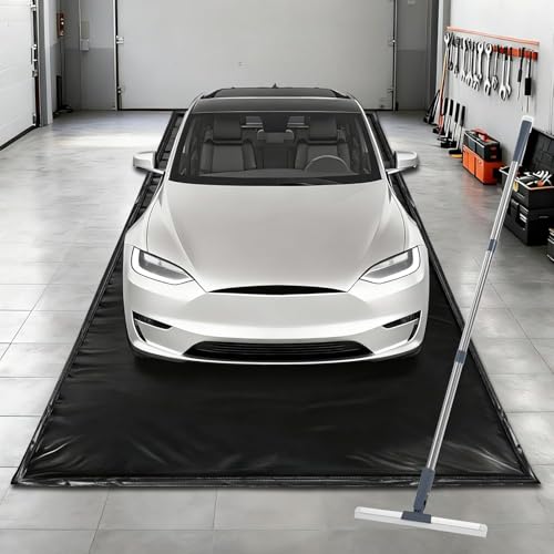 Tapis de sol de garage anti-boue : fini l'eau et la neige sous la voiture grâce au PVC 1300D