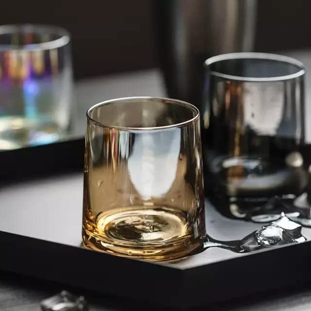 Image of PrimeWorld Luxurious Amber Classic Water & Juice Glass-250ml Set of 6pieces Drinking Glass for Water, Juice, Mojito, Cocktail, Soft Drinks, iced Tea | Perfect for Home, Parties and Restaurants