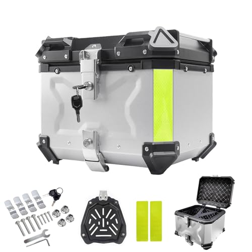 Bauletto per moto 36L45L55L65L80L100L per Scooter Baule per casco posteriore moto Valigia Rigida di alluminioDargento45 L