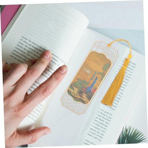 Marque-page chinois SEWACC avec pendentif pour lecture - 3