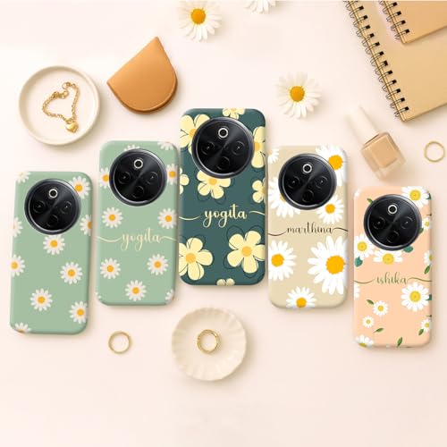 Image of COLORflow Back Cover Compatible with Vivo T4 5G / Y300 Pro 5G / iQOO Z10 5G | Daisy Bloom Customized Back Cover Compatible with Vivo T4 5G / Y300 Pro 5G / iQOO Z10 5G