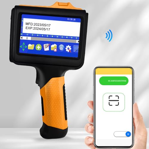 Impressora Jato de Tinta Portátil, Tela Sensível Ao Toque HD de 4,3 Polegadas, Impressora Portátil Portátil Com Cartucho de Tinta de Secagem Rápida, Suporta 100 Idiomas (Plugue - Imagem 7