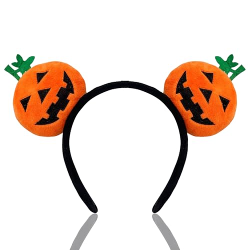 TOPDAOYUN Halloween Pumpkin Headband Orange Fuzzy Pumpkin Hair Accessories For Women Halloween Costume Cosplay Accessories