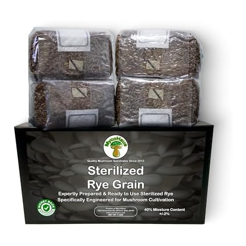MycoHaus Mushroom Growing Kit with Injection Ports | Sterilized Rye Grain | Magic Indoor Grow Bags for Mushrooms | Home Cultivation Supplies | Without Spores | 1 Pound (6 Pack) Cover
