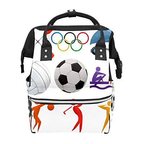 Bolsa De Pañales Mochila Olímpicos De Verano Deporte Medallas Multifunción Viaje Mochila Bebé Cambiar Bolsas De Gran Capacidad Impermeable Elegante
