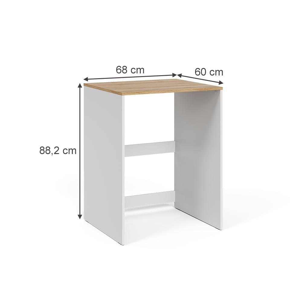 Vicco Armoire Machine à Laver Viktor, Blanc/Artisan, 68x88.2cm, pour Un Rangement Peu encombrant au-Dessus des Machines à Laver