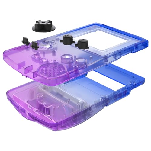 Image of IPS Ready Upgraded eXtremeRate Gradient Translucent Bluebell Replacement Shell Full Housing Cover Buttons for Gameboy Color - Fit for OSD IPS & Regular IPS & Standard LCD -Console & IPS Screen Without