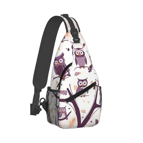 Bolso bandolera cruzado para hombre estilo búho miniatura 2