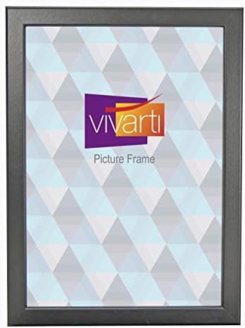 Vivarti Thin Matt Black Picture Frame (A2 Size, 42 x 59.4 cm) Portrait or Landscape Photo Frame with Clear Styrene Sheet & Wall Mounted Hook for Photos, Pictures, Posters, Decor, Certificate Frame