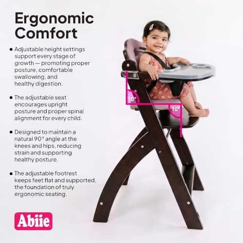 Image of Abiie Beyond Junior Convertible Wooden High Chair with Removable Tray