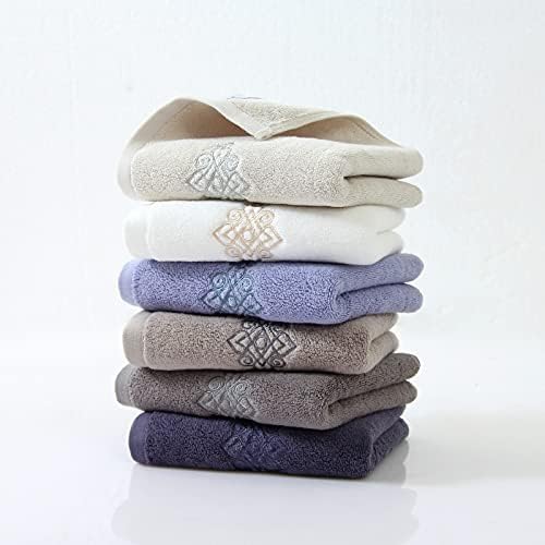 sense gnosis Grey Hand Towel Set of 2 Super Thick Luxury 100% Cotton Soft Highly Absorbent Embroidered Hand Towels for Bathroom Decorative Hotel Quality 13 x 29 Inch - Image 5