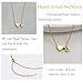 Glimmerst Initial Heart Necklace 18K Gold Plated Stainless Steel Tiny Heart Letter A Necklace Personalized Monogram Name Necklace for Women