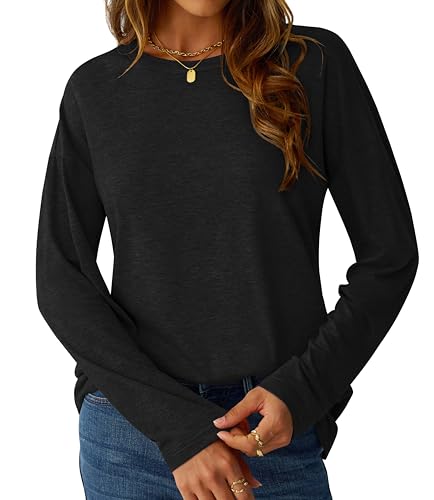 GKBK Long Sleeve Shirts for Women Crew Neck Basic Tops Casual Loose Fitted Fall Clothes 2025 - image 6