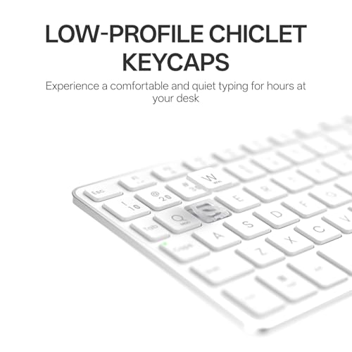 Rapoo E900T Mini Wireless Keyboard with Touchpad, Multi-Device HTPC Keyboard for PC-Connected TV/Tablet/Steam Deck/Gaming Console/Raspberry Pi/Mini PC - Support Touch Gestures for Windows & Mac