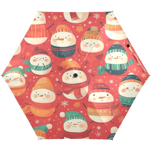 Parapluie pliable compact anti-UV motif de Noël pour voyage et plage femmes enfants