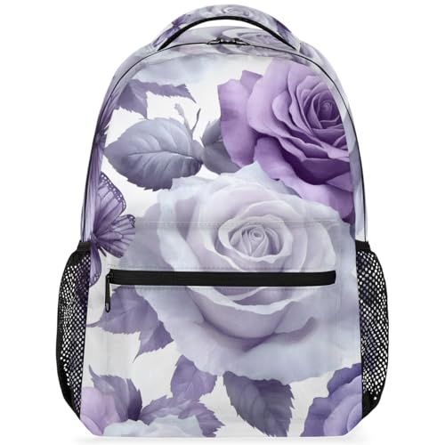 Mochila de mariposa rosa para viajes de fin de semana y jornadas de camping activo