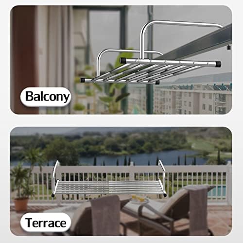 Stainless Steel Folding Drying Rack - Retractable Folding Wall-Mounted Washbasin for Balcony and Shoes - Space-saving Clothes Drying Solution