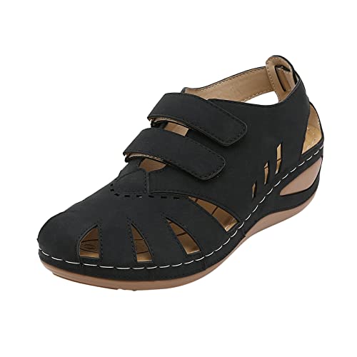 Chaussures compensées femme sandales d'été confortables avec semelle crantée anti-fatigue